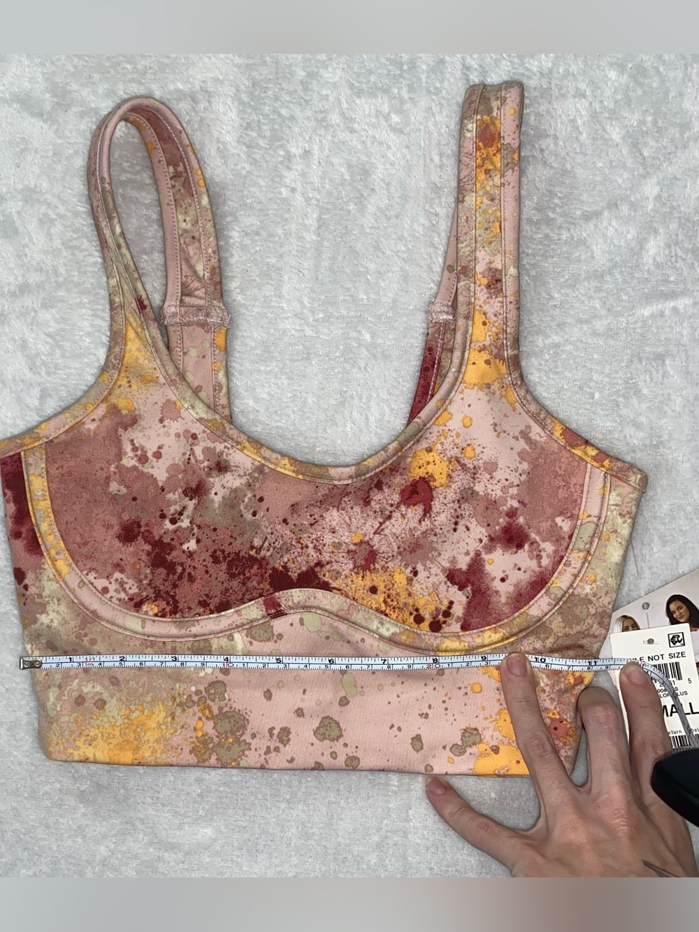 Style not Size for Jenni Pink Multi Splatter Scoop Sports Bra - (XS) NWT - Picture 5 of 5
